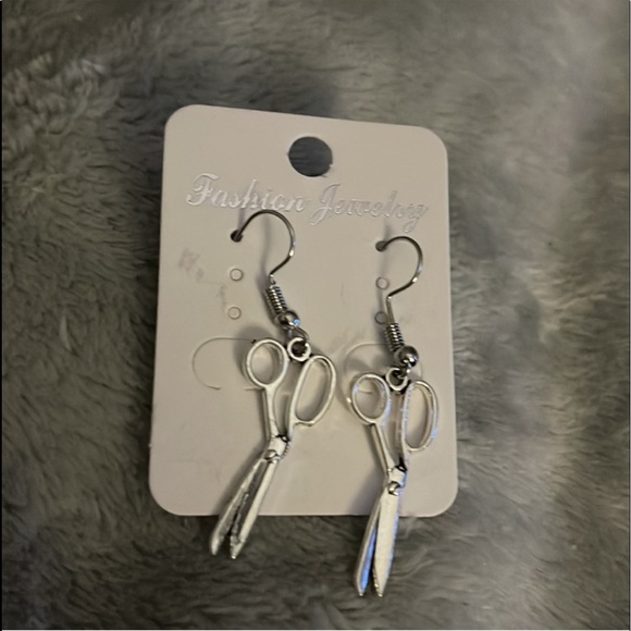 New Sterling Silver Handmade Punk Scissor Drop Earrings Minimalist Earrings - Picture 10 of 10
